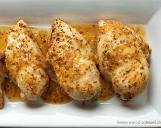 Запеченное куриное филе в медово-горчичном соусе