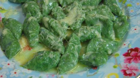 ньокки со шпинатом