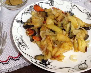 Баклажаны с картошкой