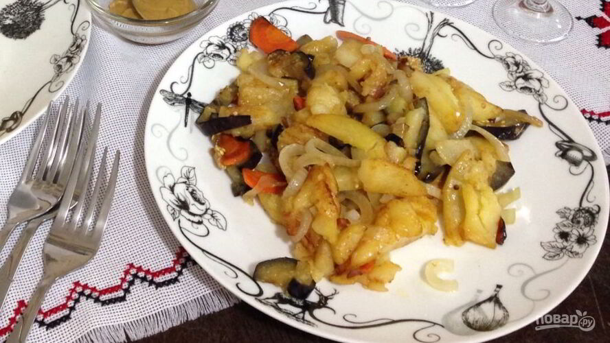 Рецепт баклажаны с картошкой