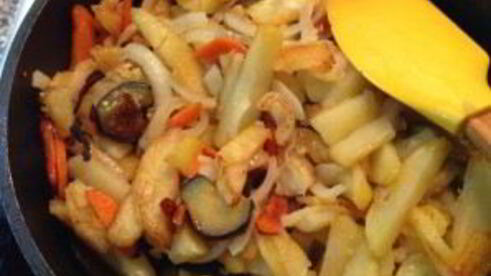 баклажаны с картошкой