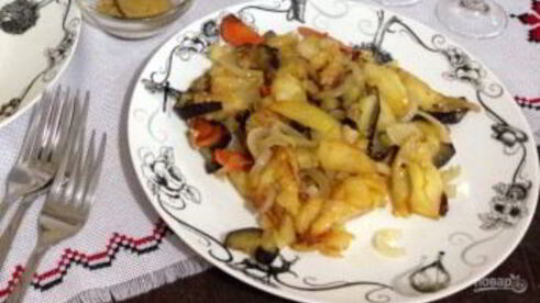 баклажаны с картошкой
