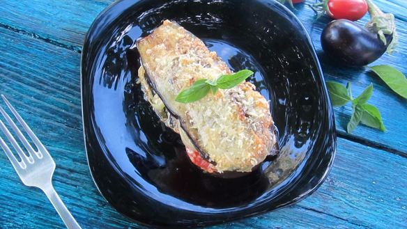 Рецепт Баклажаны с овощами в духовке запеченные