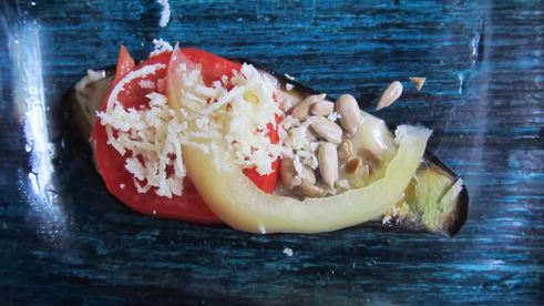 баклажаны с овощами в духовке запеченные