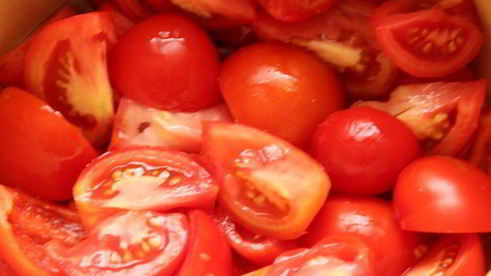 баклажаны с перцами и помидорами