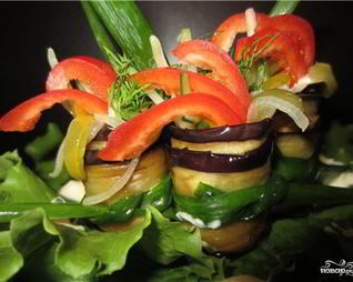 Баклажаны с перцем