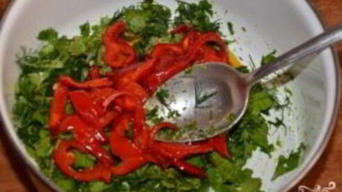 баклажаны с перцем