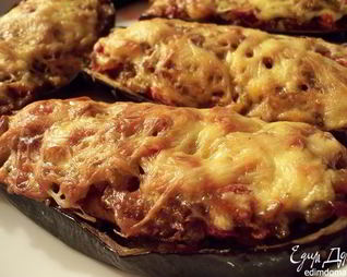 Баклажаны с сосисками