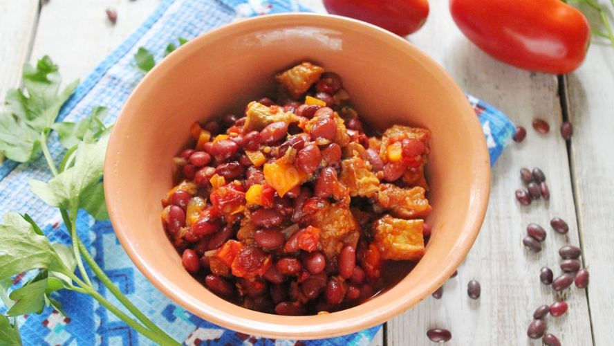 Рецепт фасоль тушеная с мясом