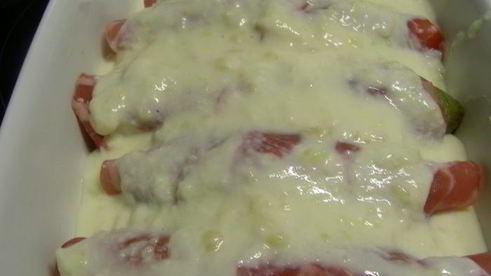 гратен из цикория с ветчиной и сырным соусом по-бельгийски