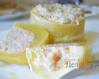 Кабачки фаршированные мясом и рисом
