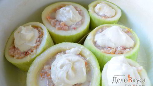 кабачки фаршированные мясом и рисом