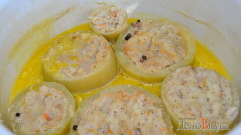 кабачки фаршированные мясом и рисом