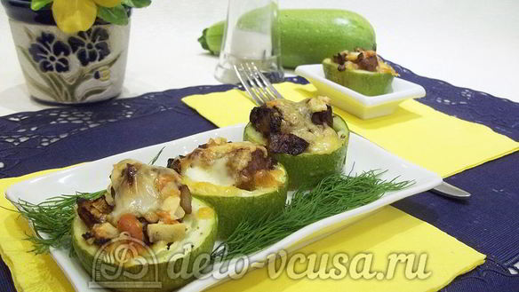 Рецепт Кабачки фаршированные мясом