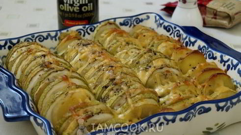 кабачки с картошкой в духовке