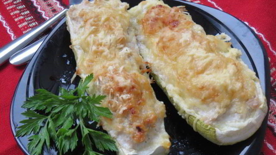 Рецепт кабачки с мясной начинкой запеченные в духовке