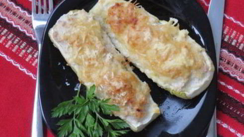 кабачки с мясной начинкой запеченные в духовке
