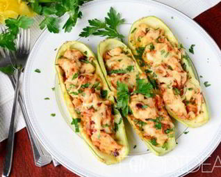 Кабачки запеченные с фаршем