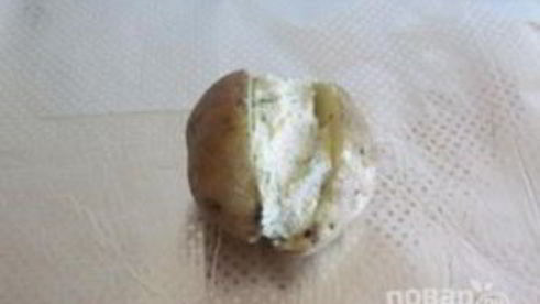 картофель с брынзой запеченный