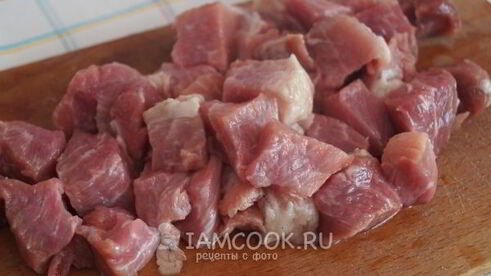 картофель тушеный со свининой и сливками