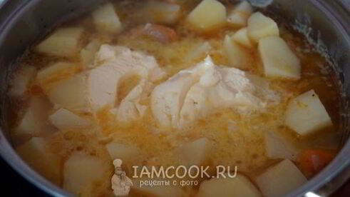 картофель тушеный со свининой и сливками