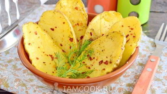 Рецепт Картофель, запеченный в микроволновке