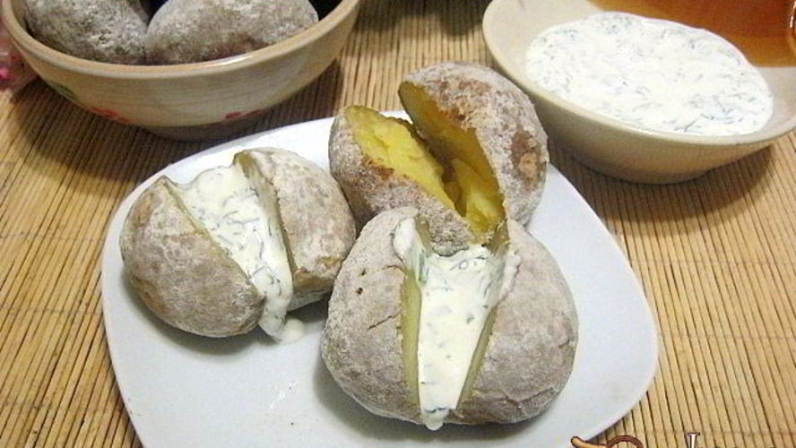 Рецепт картошка, запеченная в золе