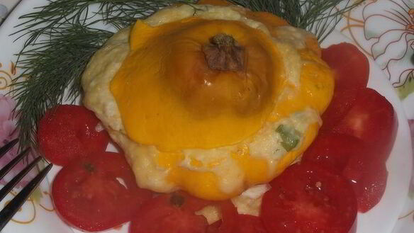 Рецепт Патиссон с сыром в микроволновке