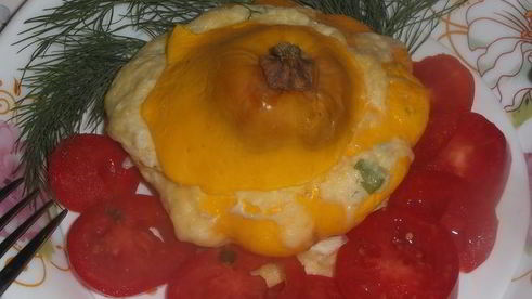 патиссон с сыром в микроволновке