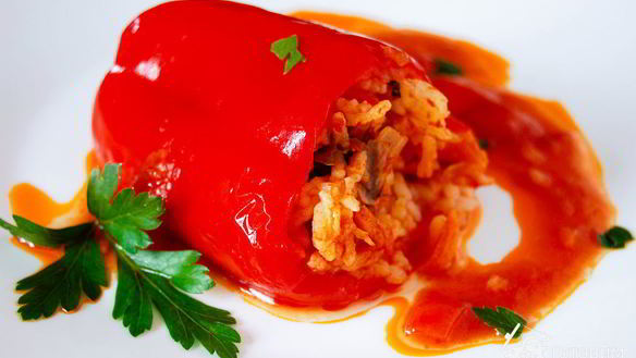 Рецепт Перец, фаршированный рисом и овощами