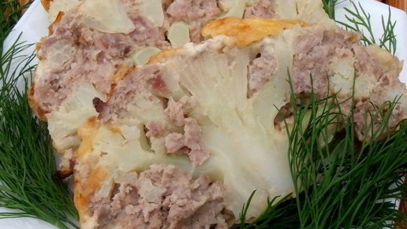 Рецепт Цветная капуста, фаршированная фаршем