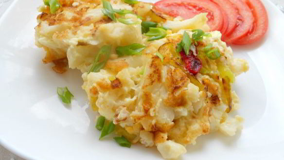 Рецепт Цветная капуста с яйцами на сковороде