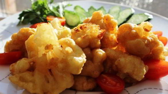 Рецепт Цветная капуста в сливочно-горчичном кляре