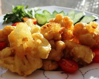 Цветная капуста в сливочно-горчичном кляре