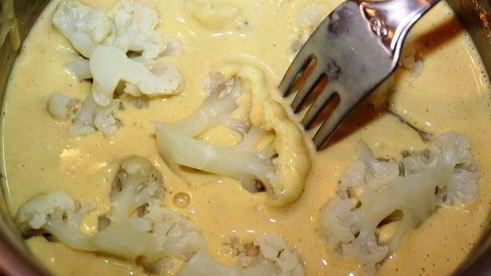 цветная капуста в сливочно-горчичном кляре