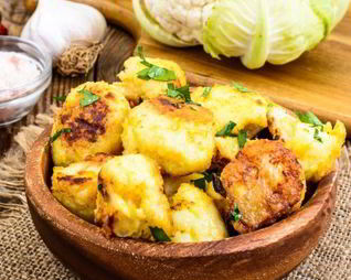 Цветная капуста в золотистом кляре