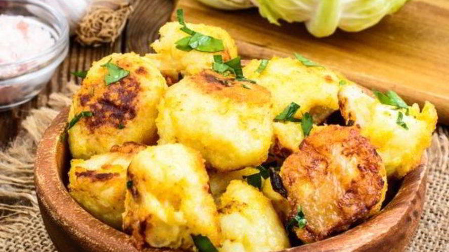 Рецепт цветная капуста в золотистом кляре