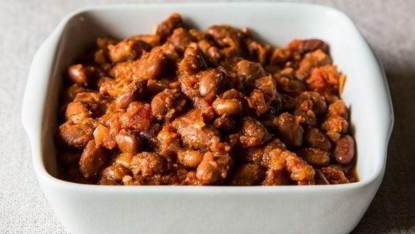 Рецепт Тушеная фасоль с травами и овощами