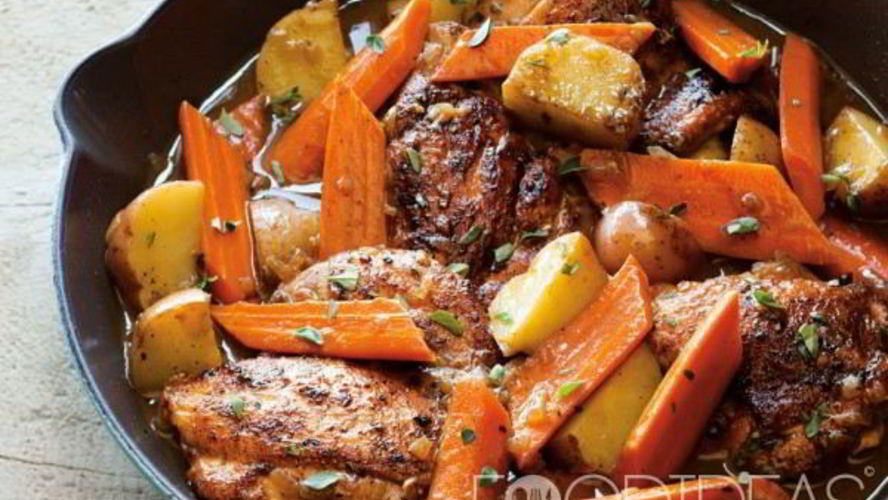 Рецепт тушеная картошка с курицей