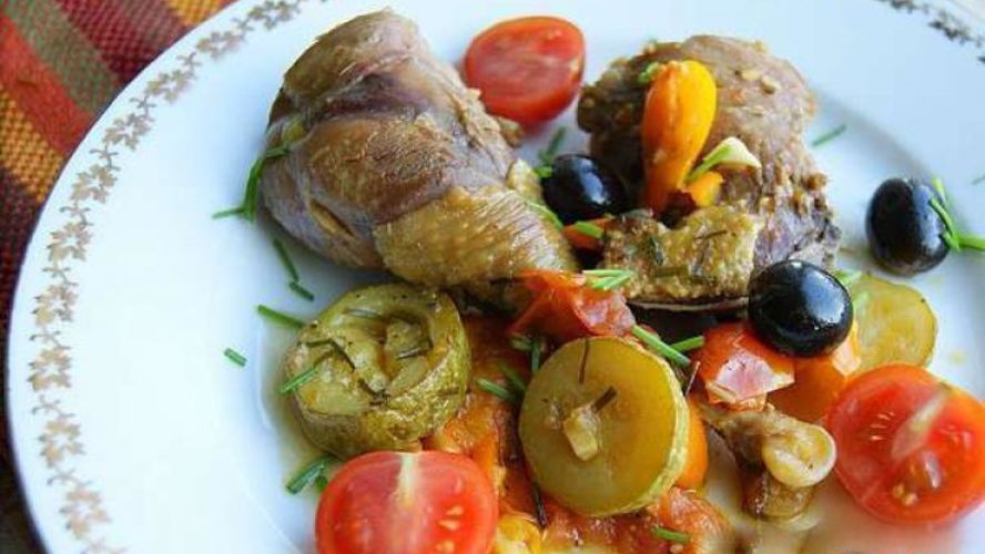 Рецепт тушеный петух