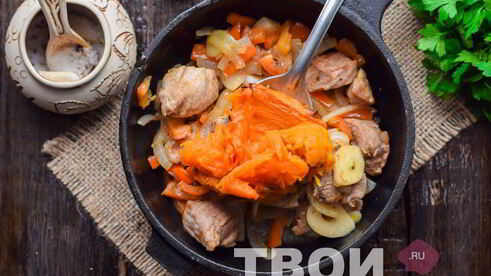 тыква фаршированная мясом