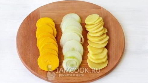 тыква, запеченная с картошкой в духовке