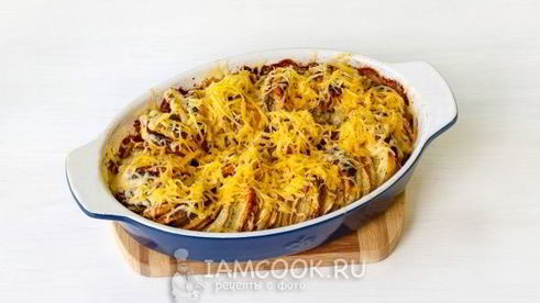 тыква, запеченная с картошкой в духовке