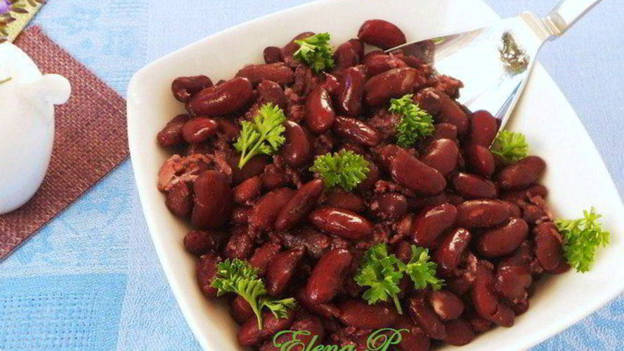 Рецепт запеченная фасоль с красным вином