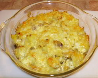 Запеченная картошка с грибами