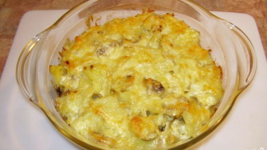 Рецепт запеченная картошка с грибами