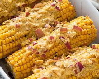 Запеченная кукуруза с индийским соусом