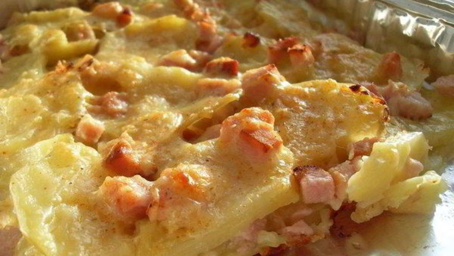 Рецепт запеченный картофель с карбонадом и сыром