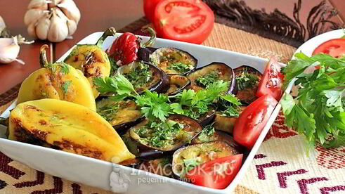 жареные баклажаны в маринаде