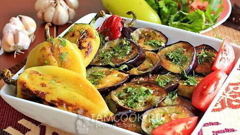 жареные баклажаны в маринаде